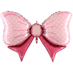 Pink Bow 43" Shape E Pkt