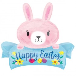 Pink Easter Bunny Shape P35 Pkt
