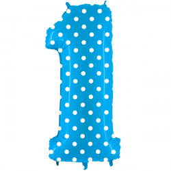 Pois Turquoise Number 1 Shape 40" Pkt