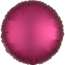 Pomegranate Satin Luxe Round Standard S15 Flat A