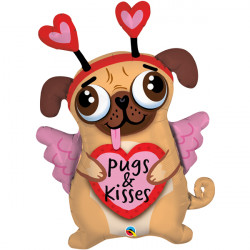 Pugs & Kisses 36" Shape Group B Pkt Yte