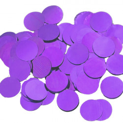 Purple 25mm Round Metallic Confetti 100g