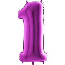 Purple Number 1 Shape 40" Pkt