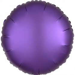 Purple Royale Satin Luxe Round Standard S15 Flat A