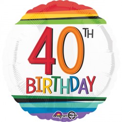 Rainbow Birthday 40 Standard S40 Pkt