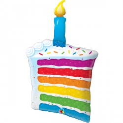 Rainbow Cake & Candles 42" Shape Group C Pkt Yzp