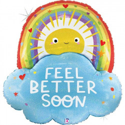 Rainbow Sun Feel Better Soon 35" Shape G Pkt