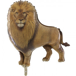 Realistic Lion Grabo Shape Flat