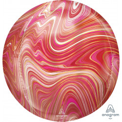 Red & Pink Marblez Orbz G20 Pkt (15" X 16")