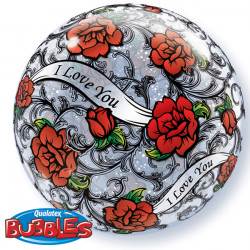 Red Rose I Love You 22" Single Bubble Yrv