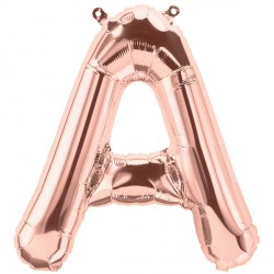 Rose Gold Letter A Shape 16" Pkt