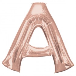 Rose Gold Letter A Shape P50 Pkt (37" X 34")