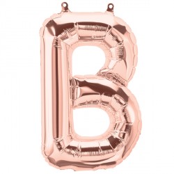 Rose Gold Letter B Shape 16" Pkt