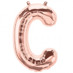 Rose Gold Letter C Shape 16" Pkt