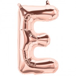 Rose Gold Letter E Shape 16" Pkt