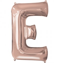 Rose Gold Letter E Shape P50 Pkt (21" X 32")