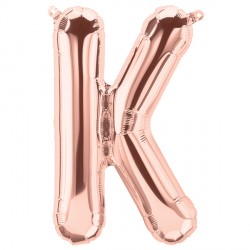 Rose Gold Letter K Shape 16" Pkt