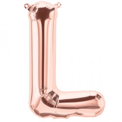 Rose Gold Letter L Shape 16" Pkt