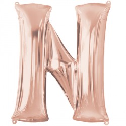 Rose Gold Letter N Shape P50 (24" X 32") Pkt