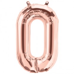 Rose Gold Letter O Shape 16" Pkt