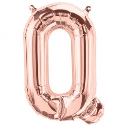 Rose Gold Letter Q Shape 16" Pkt