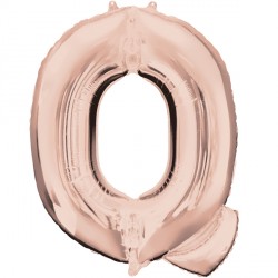 Rose Gold Letter Q Shape P50 Pkt (24" X 32")