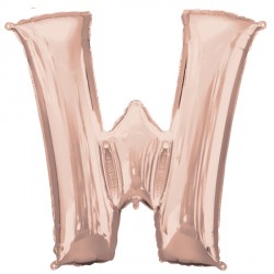 Rose Gold Letter W Shape P50 Pkt (28" X 33")