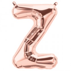 Rose Gold Letter Z Shape 16" Pkt