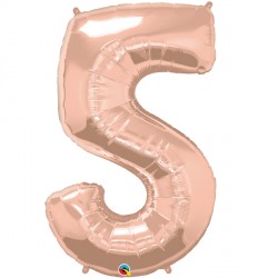 Rose Gold Number 5 Shape Group D 44" Pkt Ycj