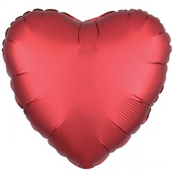 Sangria Satin Luxe Heart Standard S15 Flat A