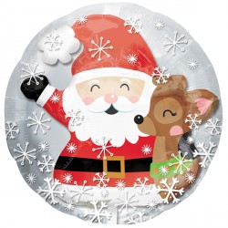 Santa & Cute Deer Insider P45 Pkt (24" X 24")