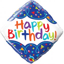 Scribble Confetti Birthday 18" Pkt If