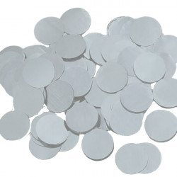 Silver 25mm Round Metallic Confetti 100g