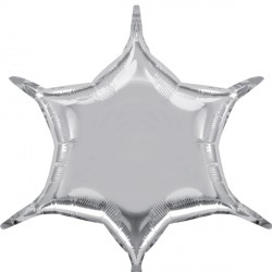 Silver 6 Point Star D32 Flat (3ct)