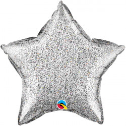 Silver Glittergraphic Star 20" Flat Q Gv