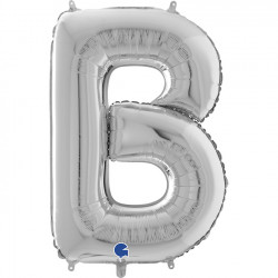 Silver Letter B Shape 26" Pkt