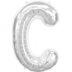 Silver Letter C Shape 16" Pkt