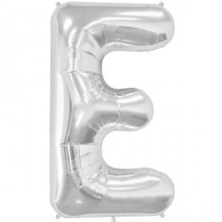 Silver Letter E Shape 16" Pkt