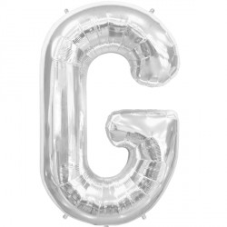 Silver Letter G Shape 16" Pkt