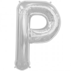 Silver Letter P Shape 16" Pkt