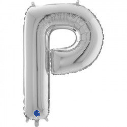 Silver Letter P Shape 26" Pkt