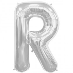 Silver Letter R Shape 16" Pkt