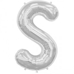 Silver Letter S Shape 16" Pkt