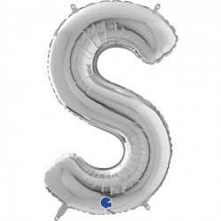 Silver Letter S Shape 26" Pkt