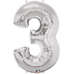 Silver Number 3 Shape Group D 44" Pkt Ycj