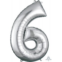 Silver Number 6 Shape P50 Pkt (22" X 34")
