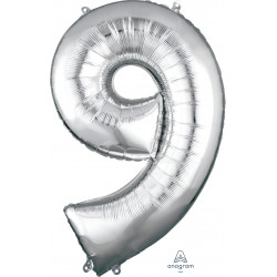 Silver Number 9 Shape P50 Pkt (22" X 34")