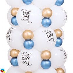 Simply Best Day Ever Top Print 11" White (50ct) Lbl