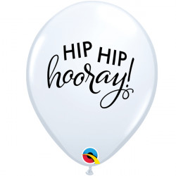 Simply Hip Hip Hooray 11" White (25ct) Lac