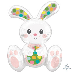 Sitting Easter Bunny Multi Balloon A75 Pkt